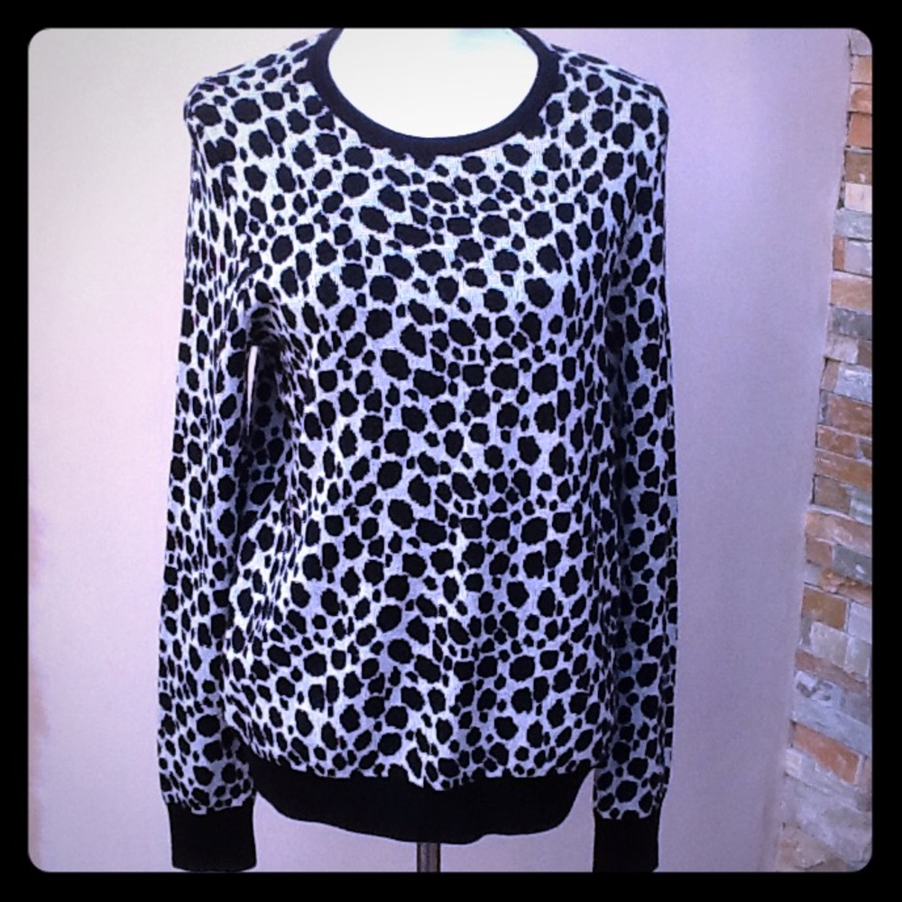 NWT Ann Taylor animal print sweater, size Large